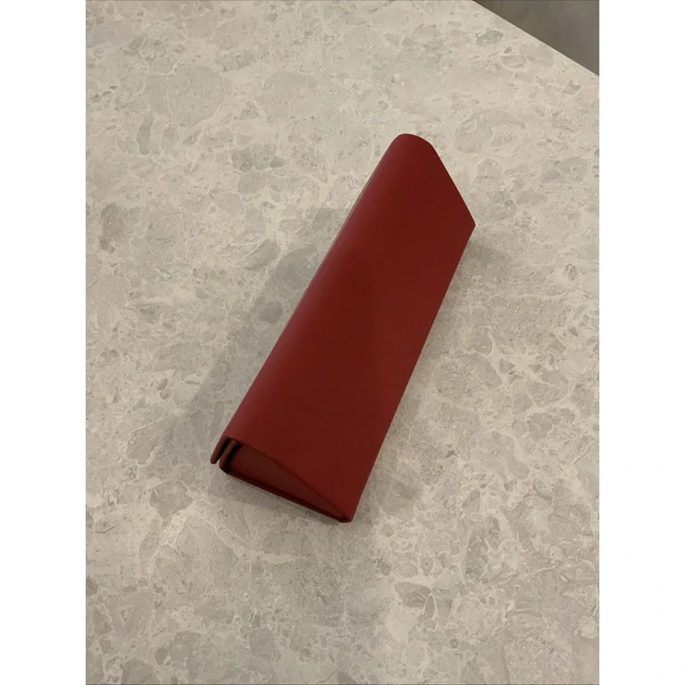 Morel Lunetier Francais Red Folding Eyeglass Case Magnetic  Hard Shell